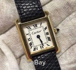 cartier 18k gold electroplated watch