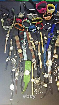 10+ Pound Lot Of Watches and Parts for Repair Metal Analog Dial Plastic Digital