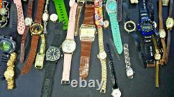 10+ Pound Lot Of Watches and Parts for Repair Metal Analog Dial Plastic Digital