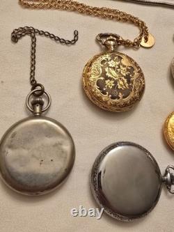 10 Various Pocket Watch Lot for Parts or Repair
