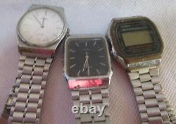 10 Vintage Quartz Wrist Watch Lot Casio, For Restore Or Parts Donor, Mlot #66