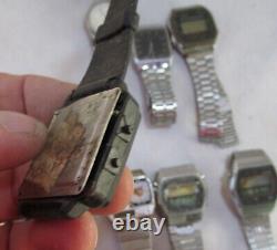 10 Vintage Quartz Wrist Watch Lot Casio, For Restore Or Parts Donor, Mlot #66