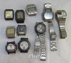 10 Vintage Quartz Wrist Watch Lot Casio, For Restore Or Parts Donor, Mlot #67