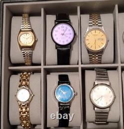 10 mens & Womens Timex Seiko Guess Quartz Watch Collection Parts Or Repair lot
