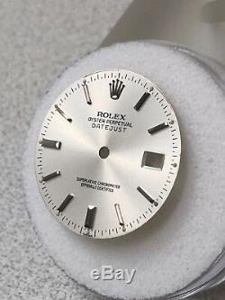 100% Rolex Men Datejust Silver Dial Black Stick Markers 16014/16030/16234/16000