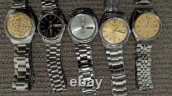 10x Original Seiko 5 Watches Automatic 17/21 Jewels For Repair /Parts Japan Made