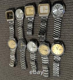 10x Original Seiko 5 Watches Automatic 17/21 Jewels For Repair /Parts Japan Made