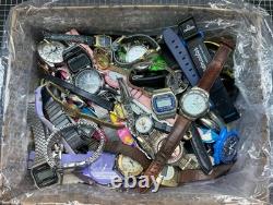 11 LBS Box of Watches for parts or repair, various brands
