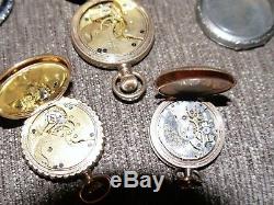 12 Lot Pocket Watch. Lisitng. Parts. A Couple Kinda Working. Decent Lot For Parts