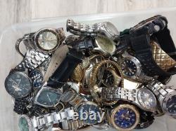 13 Pounds Men And Women Mixed Watch Lot for Parts Or Repairs Different Brands