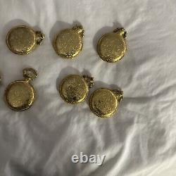 14 Brigade Pocket Watch & 6 with Chain, Vintage theme for parts as is see pics