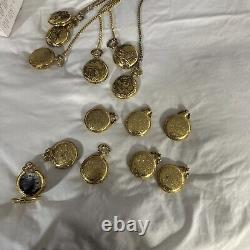 14 Brigade Pocket Watch & 6 with Chain, Vintage theme for parts as is see pics