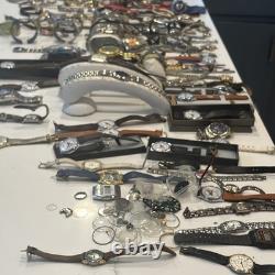 145 VTG To Modern Men And Women Mixed Watch Lot for Parts, Repair Or Service