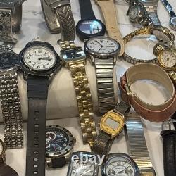 145 VTG To Modern Men And Women Mixed Watch Lot for Parts, Repair Or Service