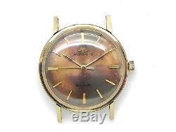 14k Yellow Gold MOVADO Kingmatic Sub Sea Automatic Watch 17j Cal 395 For Parts
