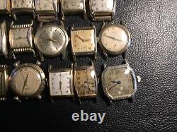 15 Elgin Wrist Watches All Not Working GF And Steel As Is For Parts Repair