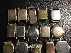 15 Elgin Wrist Watches All Not Working GF And Steel As Is For Parts Repair