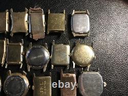 15 Elgin Wrist Watches All Not Working GF And Steel As Is For Parts Repair