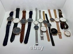 16 Daniel Wellington Men's & Women's Watches Mix Lot Broken As Is FOR PARTS