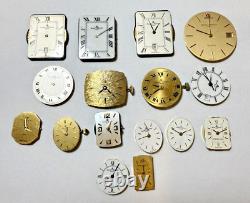 16 Vintage Baume & Mercier Men's & Women's Quartz Watch Movements For Parts