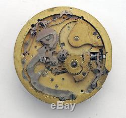 1800s Audemars Freres Minute Repeter Chrongraph Incomplite Pocket Watch withDial