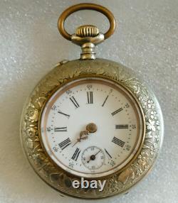 1890s Swiss Pocket Watch Gurzelen Star Antique ornate design. Not Working