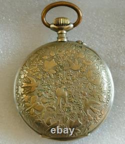 1890s Swiss Pocket Watch Gurzelen Star Antique ornate design. Not Working