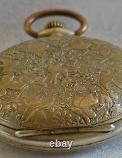 1890s Swiss Pocket Watch Gurzelen Star Antique ornate design. Not Working