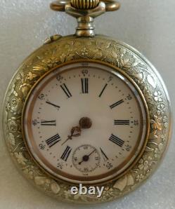 1890s Swiss Pocket Watch Gurzelen Star Antique ornate design. Not Working