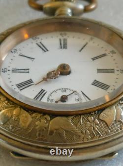 1890s Swiss Pocket Watch Gurzelen Star Antique ornate design. Not Working