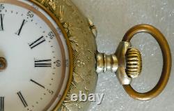 1890s Swiss Pocket Watch Gurzelen Star Antique ornate design. Not Working