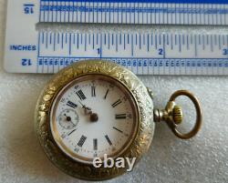 1890s Swiss Pocket Watch Gurzelen Star Antique ornate design. Not Working