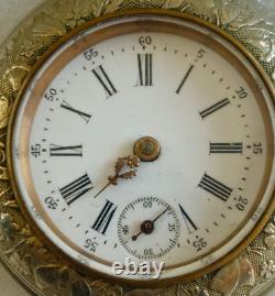 1890s Swiss Pocket Watch Gurzelen Star Antique ornate design. Not Working