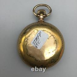 1897 Hampden Menlo Park Pocket Watch 17j 54mm BROKEN FOR PARTS OR REPAIR