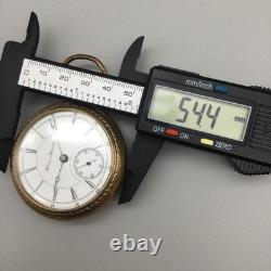 1897 Hampden Menlo Park Pocket Watch 17j 54mm BROKEN FOR PARTS OR REPAIR