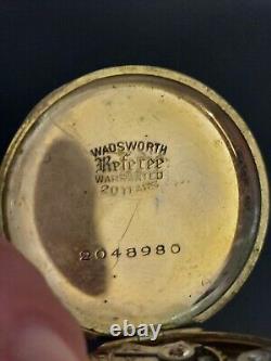 1910-1920s Vtg Waltham A. W. W. Co Mass Watch For Parts/Rep Wadsworth Referee 20Y