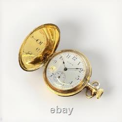 1910 Elgin 15j 0s Hunter Pocketwatch, Great 20y Gold Fill Case, For Parts Repair