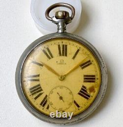 1920's OMEGA POCKET WATCH FOR PARTS OR REPAIR