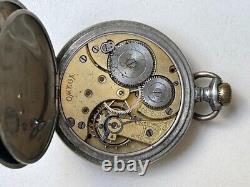 1920's OMEGA POCKET WATCH FOR PARTS OR REPAIR