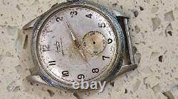 1940 TISSOT Aqua Sport WWII Military Cal. 17.5 MANUAL WATCH WORKING for part