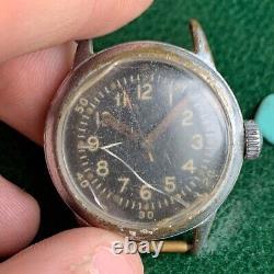 1940's Waltham US Military WWII 6/0-B Wristwatch Project for PARTS / REPAIR #2
