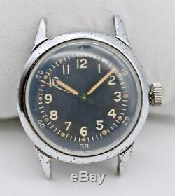 1942 WW2 Navy Pilots Hacking Watch A-11, Black, WALTHAM FSSC 88-W-800 (P/R)