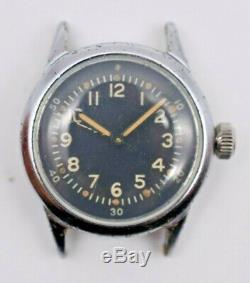 1942 WW2 Navy Pilots Hacking Watch A-11, Black, WALTHAM FSSC 88-W-800 (P/R)
