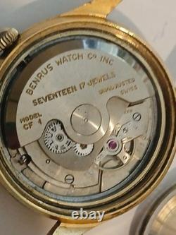 1960s Benrus 3 Star, 17 Jewel Auto, 34mm, watch, runs, For Parts Or Repair