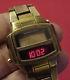 1970s Vintage Longines GEMINI 2 LED LCD Gold Plated Watch Original Admiral Band