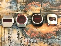 1970s Vintage Lot Red LED Digital Quartz Steel Watches For Parts or Repair