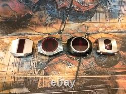 1970s Vintage Lot Red LED Digital Quartz Steel Watches For Parts or Repair