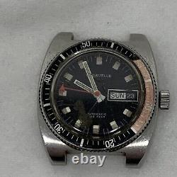 1971 Caravelle Bulova N1 Devil Diver 666ft. Dive Watch For Parts or Repair