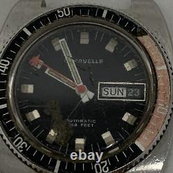 1971 Caravelle Bulova N1 Devil Diver 666ft. Dive Watch For Parts or Repair