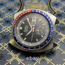 1971 Seiko 6139-6002 6005 Cevert Blue Resist Dial CRISP ORIGINAL For SERVICE